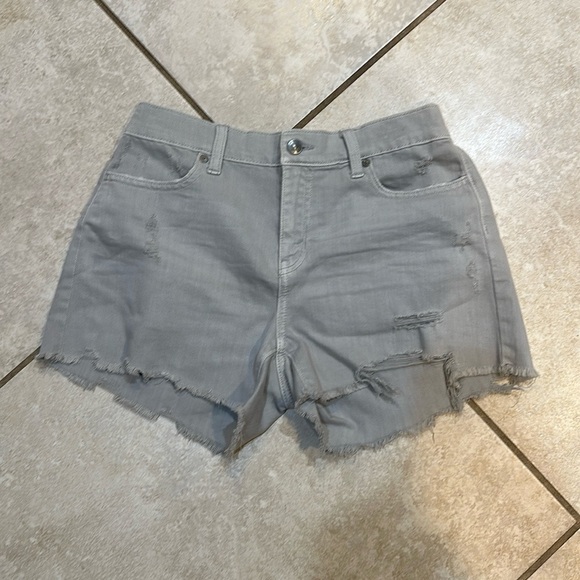 aerie Pants - Aerie Daydream Gray Destroyed Pull On Denim Shorts XS